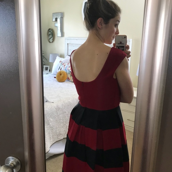 Tiana B. Red & Black A-Line Dress - 4 - Picture 6 of 8